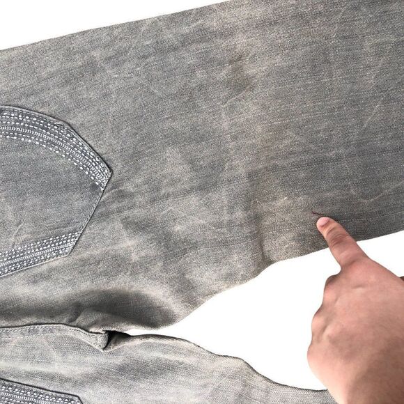 Brand New Reflex Embroidered Jeans Size 32 Gray - Picture 5 of 7